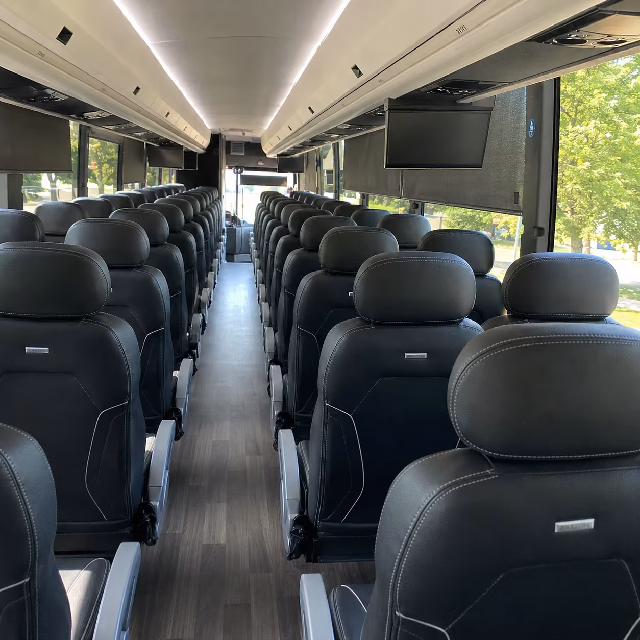 lexington charter bus services interior